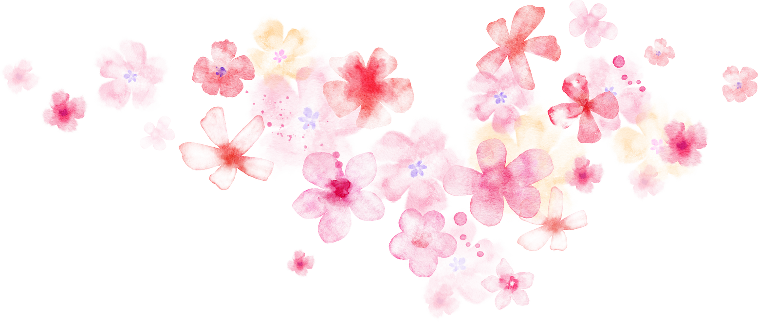 Flying Pink Flowers